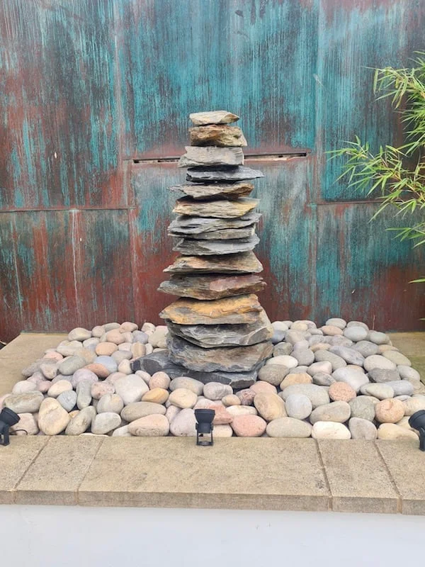 1500mm Slate Pyramid Water Feature Close Up | Welsh Slate Water Features