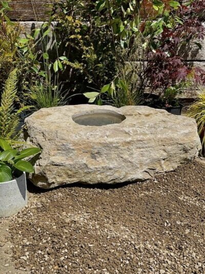 Stone Boulder Bird Bath SBB17 | Welsh Slate Water Features