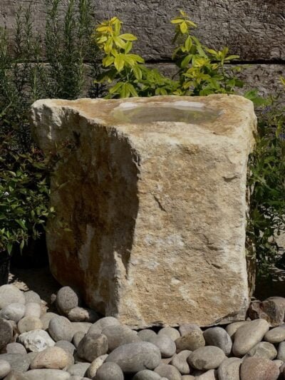 Stone Boulder Bird Bath SBB21 | Welsh Slate Water Features