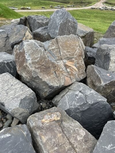 Traffic Management Boulders | Welsh Slate Water Features