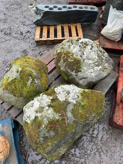 Mossy Stone Boulder SB136 | Welsh Slate Water Features 01